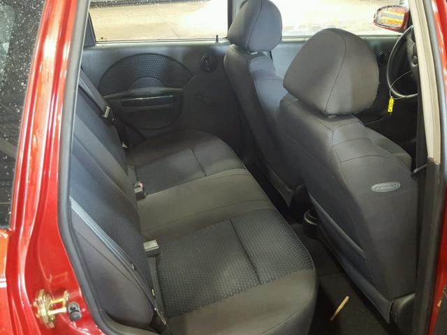 KL1TD66646B598193 - 2006 CHEVROLET AVEO BASE Qırmızı foto 6