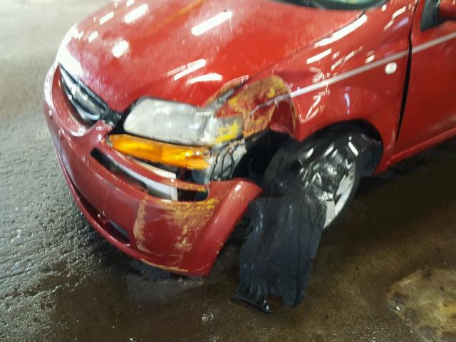 KL1TD66646B598193 - 2006 CHEVROLET AVEO BASE Qırmızı foto 9