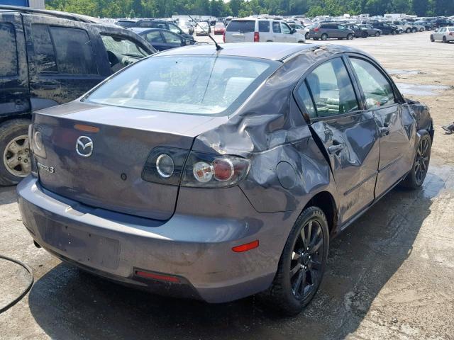 JM1BK323271701526 - 2007 MAZDA 3 S GRAY photo 4