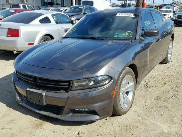 2C3CDXHG2HH509966 - 2017 DODGE CHARGER SX GRAY photo 2