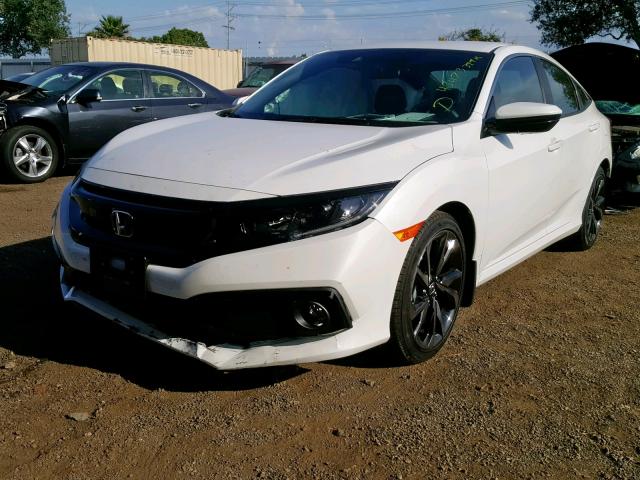 2HGFC2F84KH533804 - 2019 HONDA CIVIC SPOR WHITE photo 2