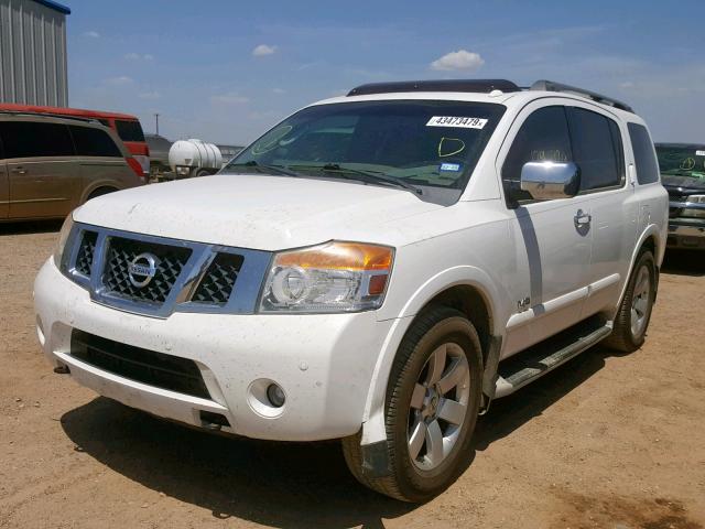 5N1BA08D38N627251 - 2008 NISSAN ARMADA SE WHITE photo 2