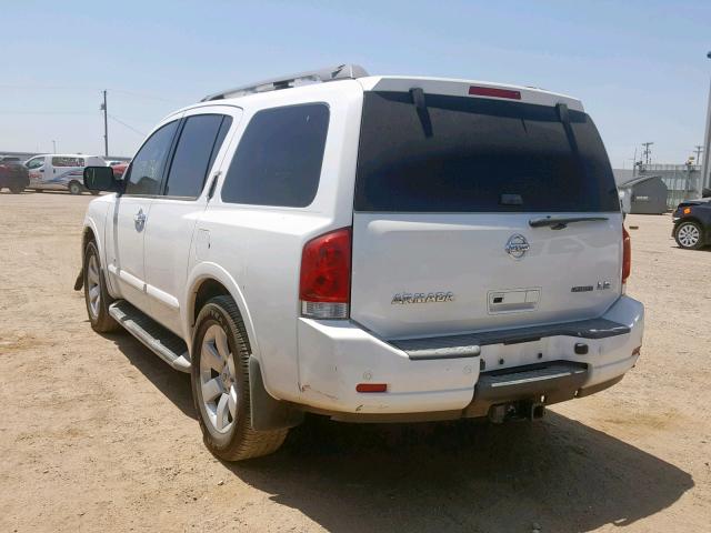 5N1BA08D38N627251 - 2008 NISSAN ARMADA SE WHITE photo 3