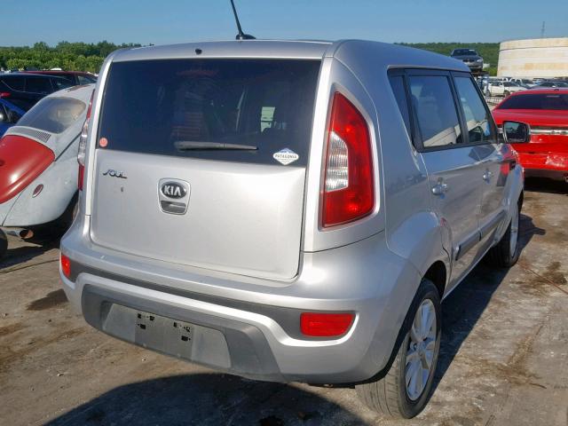 KNDJT2A61D7766343 - 2013 KIA SOUL + SILVER photo 4