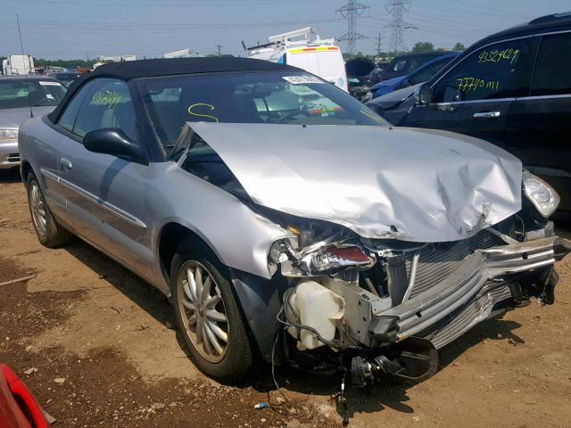 1C3EL55R02N309219 - 2002 CHRYSLER SEBRING LX SILVER photo 1