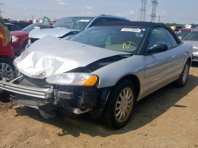 1C3EL55R02N309219 - 2002 CHRYSLER SEBRING LX SILVER photo 2