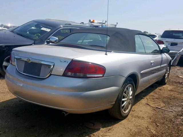 1C3EL55R02N309219 - 2002 CHRYSLER SEBRING LX SILVER photo 4