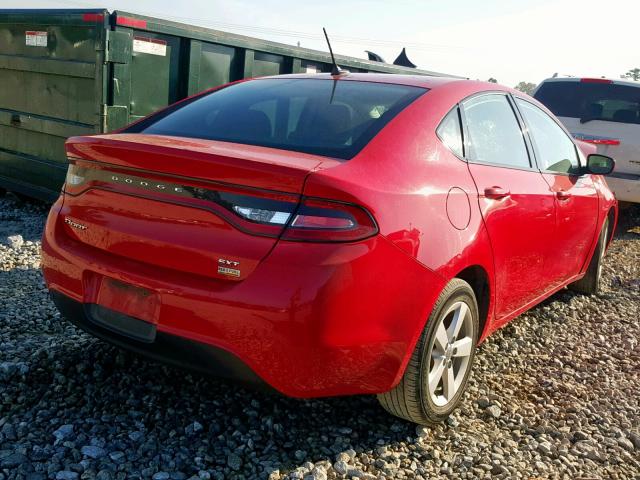 1C3CDFBA9GD720544 - 2016 DODGE DART SXT RED photo 4