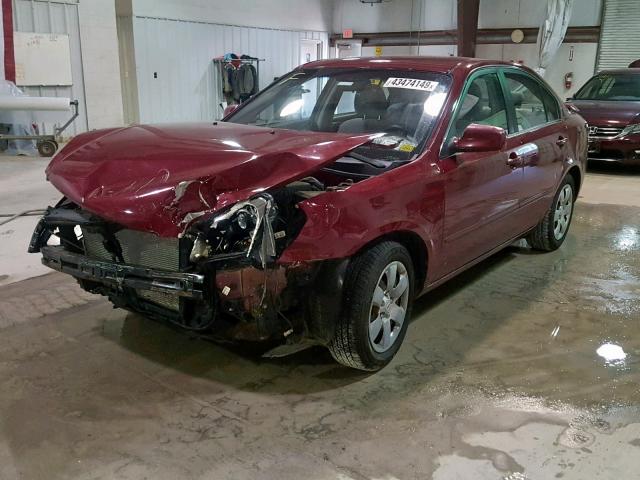 KNAGE123285236304 - 2008 KIA OPTIMA LX RED photo 2