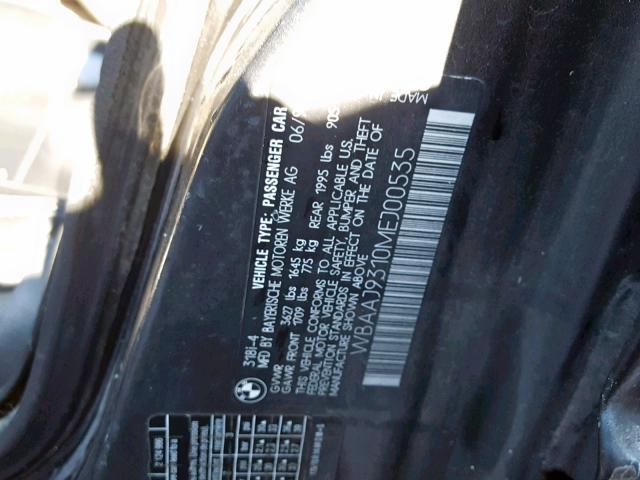 WBAAJ9310MEJ00535 - 1991 BMW 318 I BLACK photo 10