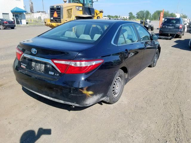 4T1BD1FK1FU143399 - 2015 TOYOTA CAMRY HYBR BLACK photo 4