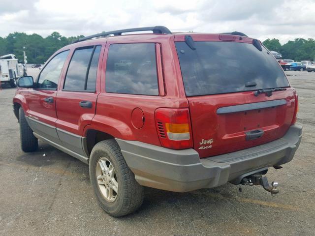 1J4GW48S02C151071 - 2002 JEEP GRAND CHER RED photo 3