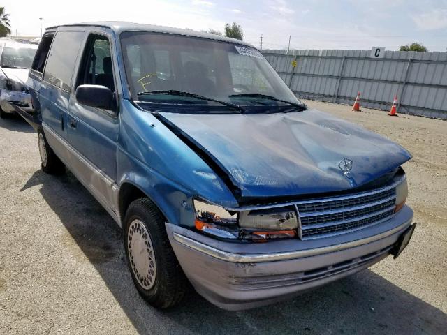 2P4GH5535NR553808 - 1992 PLYMOUTH VOYAGER LE BLUE photo 1