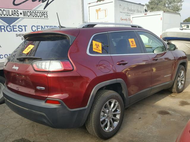 1C4PJLLB9KD145527 - 2019 JEEP CHEROKEE L RED photo 4