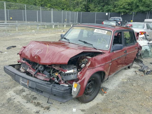 YV1AA8849L1390547 - 1990 VOLVO 240 BASE MAROON photo 2