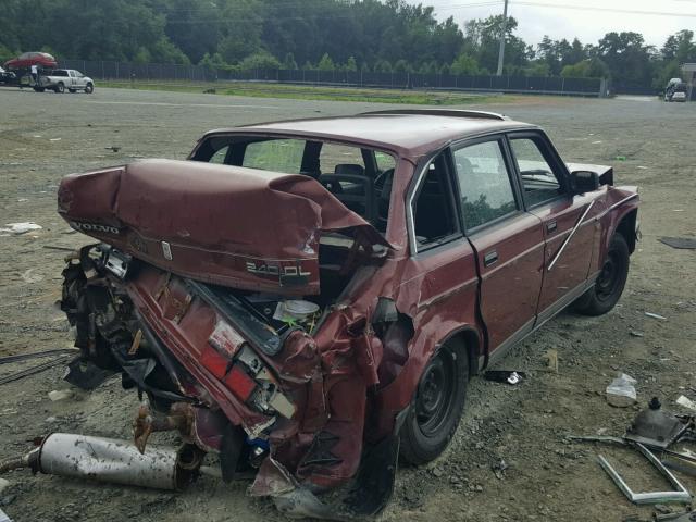 YV1AA8849L1390547 - 1990 VOLVO 240 BASE MAROON photo 4