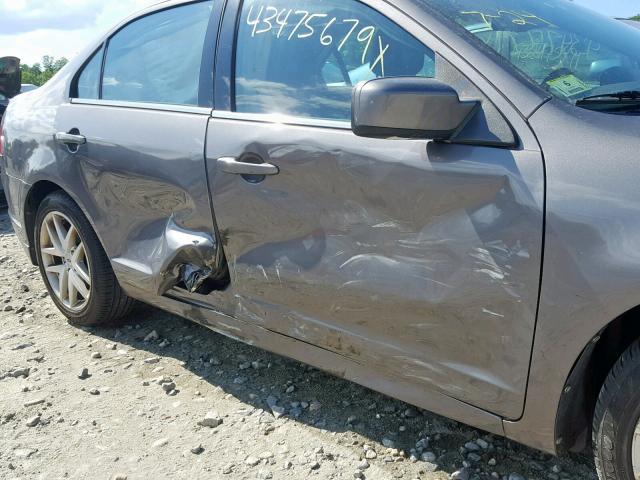 3FAHP0JA6CR386875 - 2012 FORD FUSION SEL GRAY photo 9