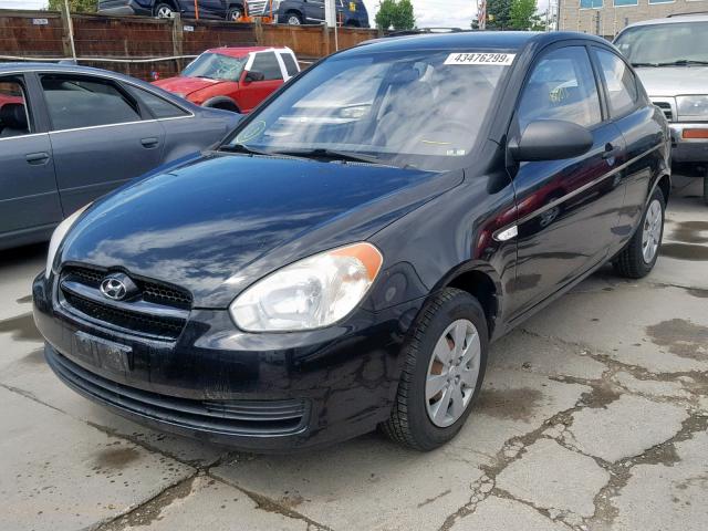 KMHCM36C88U071029 - 2008 HYUNDAI ACCENT GS BLACK photo 2