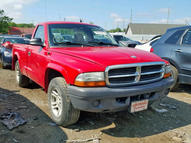 1D7FL16K74S698235 - 2004 DODGE DAKOTA SXT RED photo 1