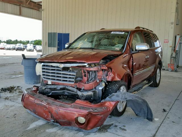 1A8HX58N68F127056 - 2008 CHRYSLER ASPEN LIMI RED photo 2