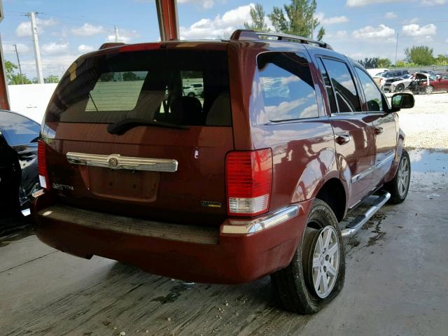 1A8HX58N68F127056 - 2008 CHRYSLER ASPEN LIMI RED photo 4