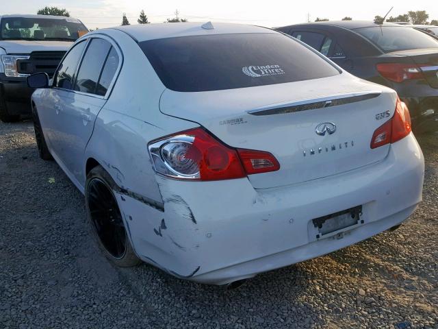 JN1CV6AP8BM505294 - 2011 INFINITI G37 BASE WHITE photo 3