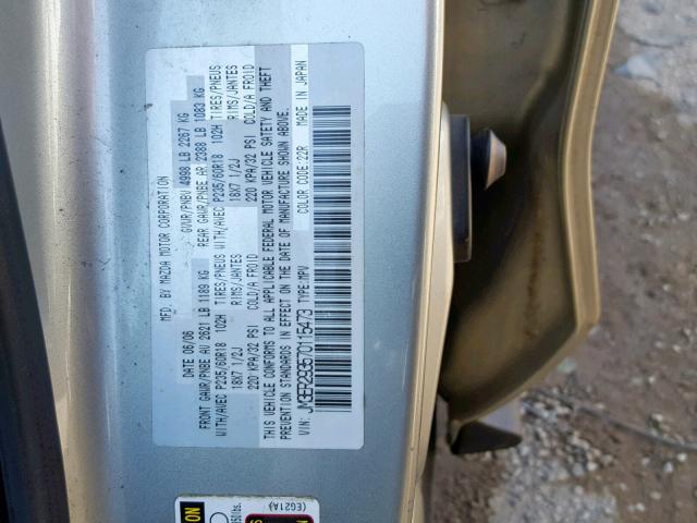 JM3ER293570115473 - 2007 MAZDA CX-7 SILVER photo 10