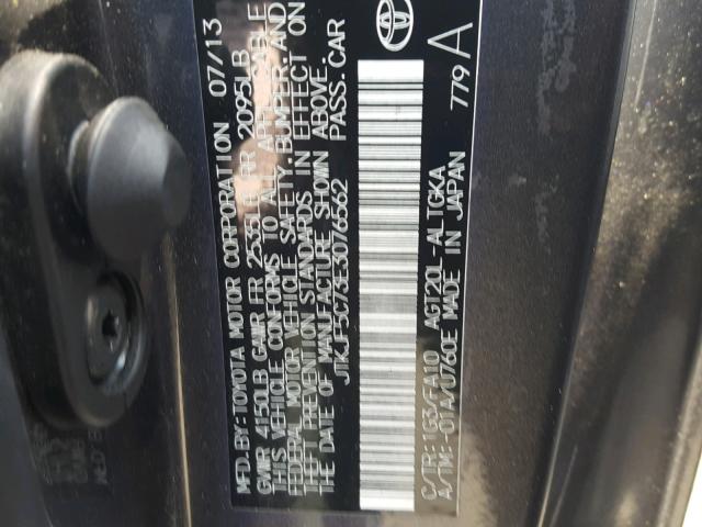 JTKJF5C73E3076562 - 2014 TOYOTA SCION TC 灰色 照片 10