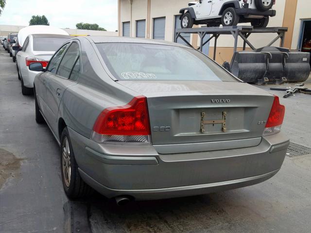 YV1RS592762523199 - 2006 VOLVO S60 2.5T GREEN photo 3