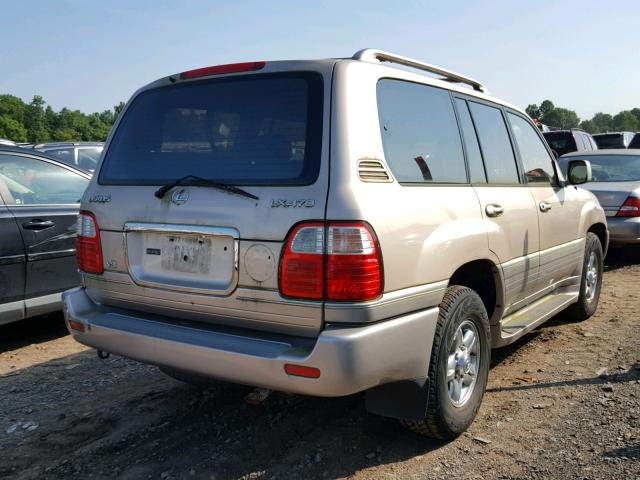 JTJHT00W713507635 - 2001 LEXUS LX 470 GOLD photo 4