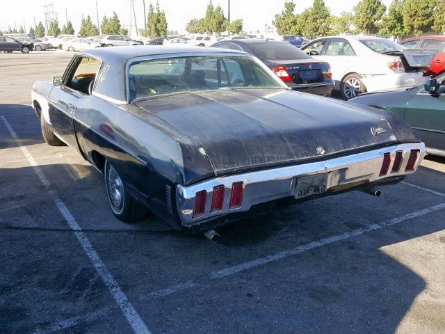 166470D109496 - 1970 CHEVROLET CAPRICE BLACK photo 3