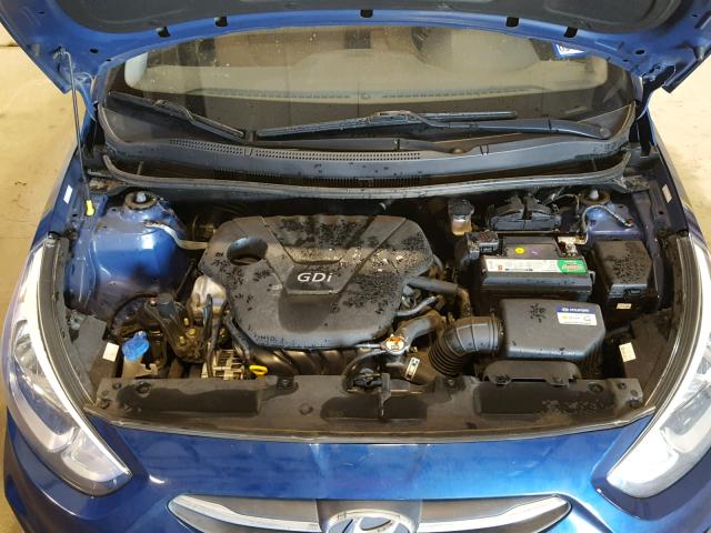 KMHCT4AE3GU037886 - 2016 HYUNDAI ACCENT SE BLUE photo 7