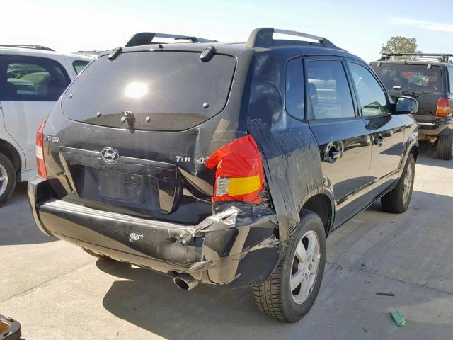 KM8JM12B35U067247 - 2005 HYUNDAI TUCSON GL BLACK photo 4