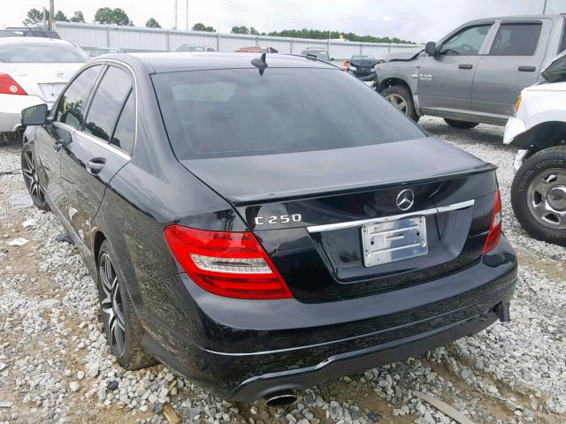 WDDGF4HB2DR262314 - 2013 MERCEDES-BENZ C 250 BLACK photo 3