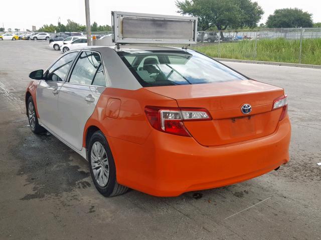 4T1BD1FK1CU016793 - 2012 TOYOTA CAMRY HYBR TWO TONE photo 3