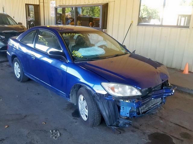 1HGEM22125L066617 - 2005 HONDA CIVIC DX V BLUE photo 1