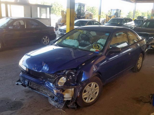 1HGEM22125L066617 - 2005 HONDA CIVIC DX V BLUE photo 2