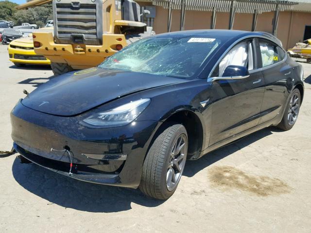 5YJ3E1EB3KF209185 - 2019 TESLA MODEL 3 BLACK photo 2