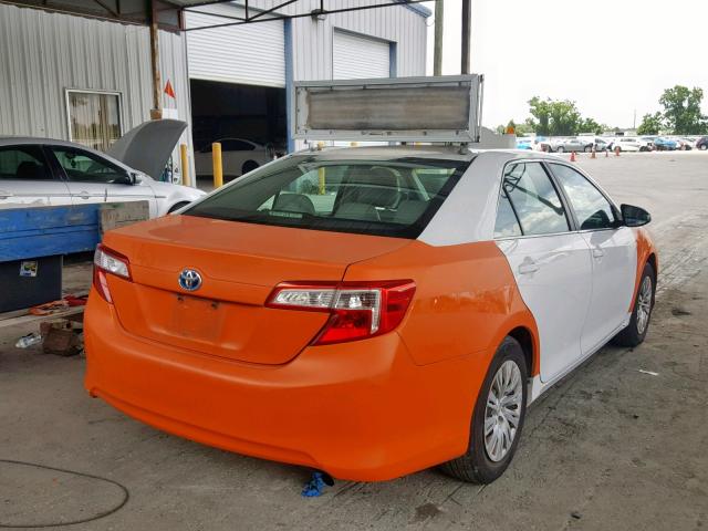 4T1BD1FK6CU015073 - 2012 TOYOTA CAMRY HYBR TWO TONE photo 4