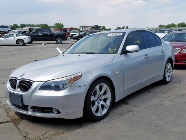 WBANB53587CP08796 - 2007 BMW 550 I SILVER photo 2