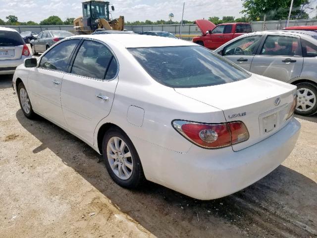 JTHBF30G136008128 - 2003 LEXUS ES 300 WHITE photo 3