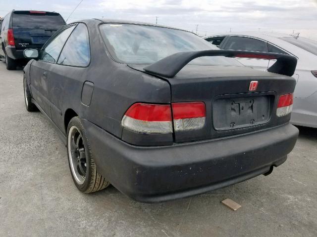 1HGEJ6220WL054797 - 1998 HONDA CIVIC DX BLACK photo 3