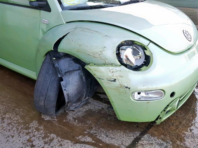 3VWCC21C8YM413475 - 2000 VOLKSWAGEN NEW BEETLE მწვანე ფოტო 9