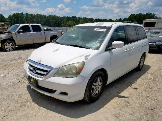 5FNRL38446B052975 - 2006 HONDA ODYSSEY EX WHITE photo 2