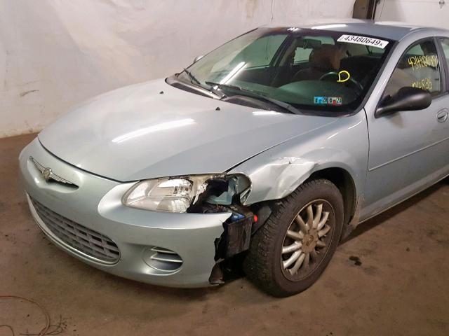 1C3EL46XX3N597128 - 2003 CHRYSLER SEBRING LX BLUE photo 9