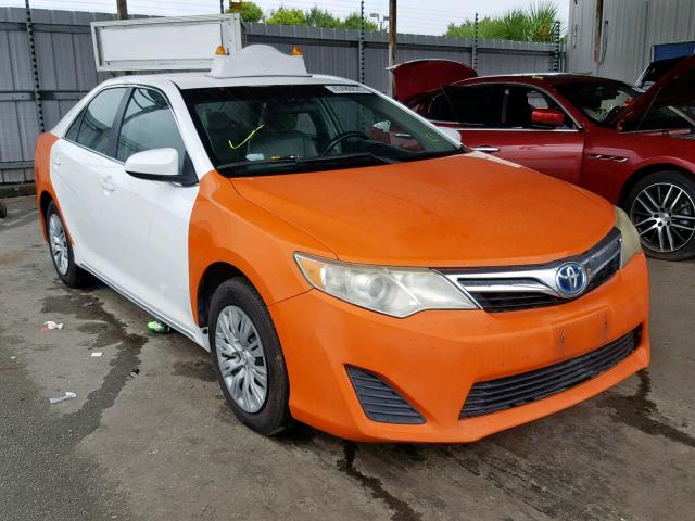 4T1BD1FK8CU040881 - 2012 TOYOTA CAMRY HYBR TWO TONE photo 1