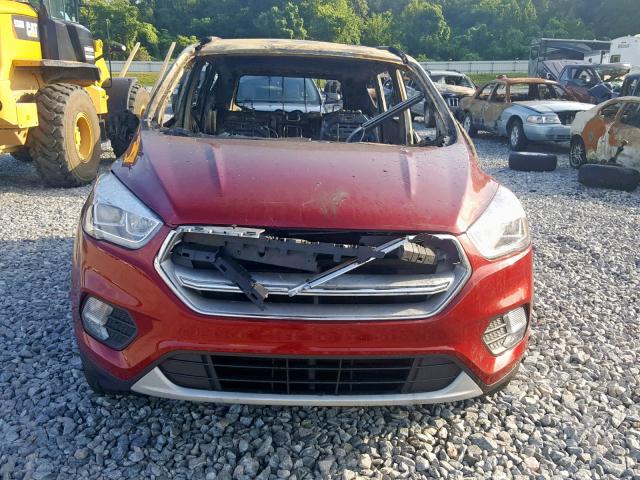 1FMCU0HD5JUD14080 - 2018 FORD ESCAPE SEL RED photo 9