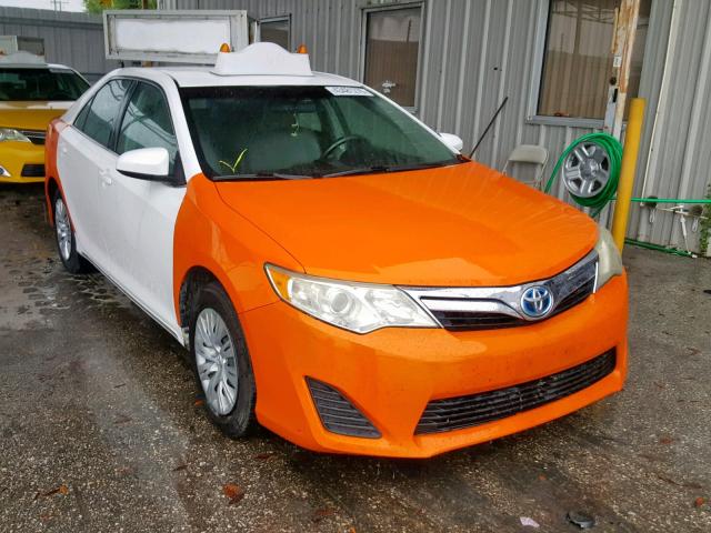 4T1BD1FK0CU055469 - 2012 TOYOTA CAMRY HYBR TWO TONE photo 1