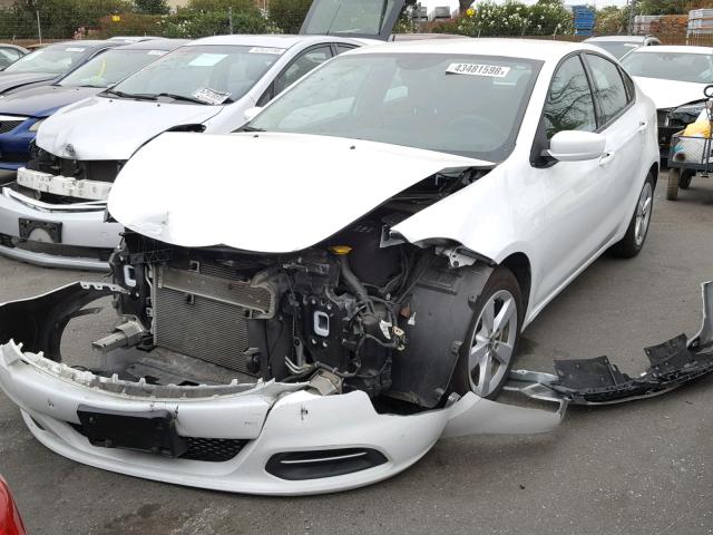 1C3CDFBB3GD667557 - 2016 DODGE DART SXT WHITE photo 2