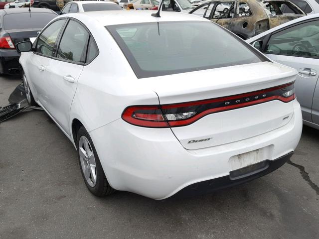 1C3CDFBB3GD667557 - 2016 DODGE DART SXT WHITE photo 3